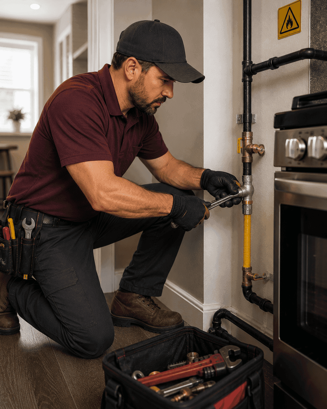 Gas line repair